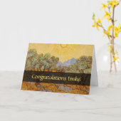 Carte Van Gogh Olive Trees Soleil Jaune Ciel (Fleur jaune)
