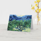 Carte Van Gogh - Oliviers aux Alpilles en Arrière - plan (Fleur jaune)
