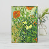 Carte Van Gogh - Papillons et pavots, (Debout devant)