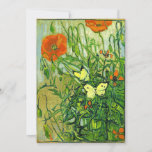 Carte Van Gogh - Papillons et pavots,<br><div class="desc">Papillons et pavots,  peinture artistique populaire de Vincent van Gogh</div>