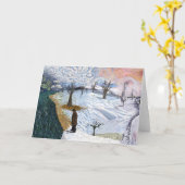 Carte Van Gogh : Paysage hivernal (Fleur jaune)