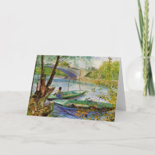 Carte Van Gogh pêche au printemps, Pont de Clichy