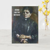 Carte Van Gogh Peinture pour Humour d'anniversaire (Fleur jaune)