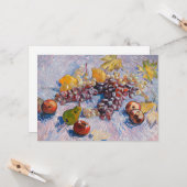 Carte Van Gogh - Raisins, Citrons, Poires, Pommes (Devant/Arrière en situation)