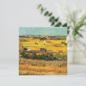 Carte Van Gogh - Récolte à La Crau, peinture paysage (Debout devant)