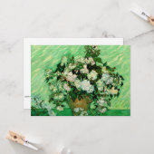 Carte Van Gogh - Roses blanches (Devant/Arrière en situation)