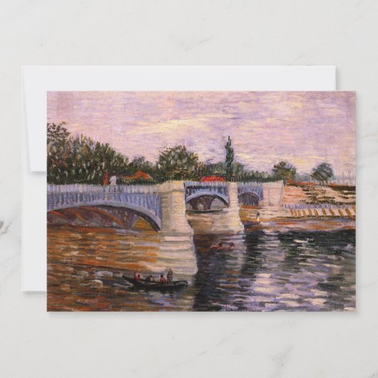 Carte Van Gogh Seine River avec Pont del Grande Jette (Devant)