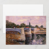 Carte Van Gogh Seine River avec Pont del Grande Jette (Devant / Derrière)