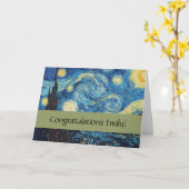 Carte Van Gogh Starry Classic Nuit Impressionnisme Art (Fleur jaune)