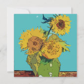 Carte Van Gogh Style Tournesols Abstraits (Devant)