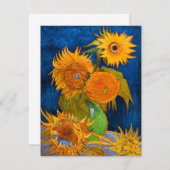 Carte Van Gogh Sunflowers (Devant / Derrière)