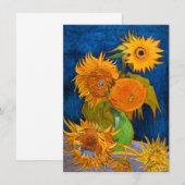 Carte Van Gogh Sunflowers (Devant / Derrière)