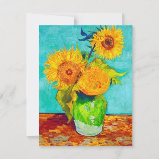 Carte Van Gogh Sunflowers (Devant)