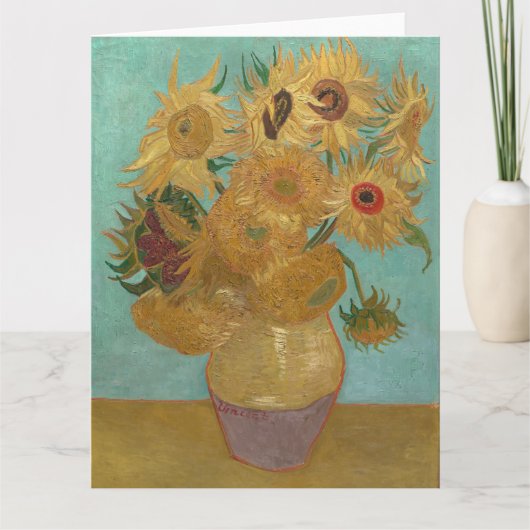 Carte Van Gogh - Sunflowers, 3ème version, répétition (Devant)