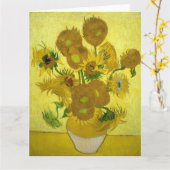 Carte Van Gogh - Sunflowers, 4ème version, répétition (Fleur jaune)