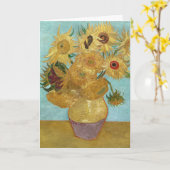 Carte Van Gogh Sunflowers - Blue & Yellow Impressionism (Fleur jaune)
