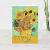 Carte Van Gogh - Vase with 12 Sunflowers (Devant)