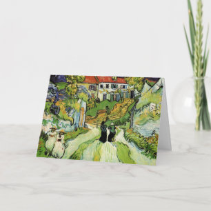 Carte Van Gogh Village Street et Steps Auvers, Figures