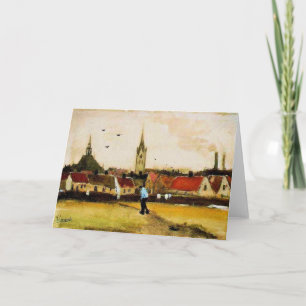 Carte Van Gogh - Vue de La Haye avec Nouvelle Eglise,