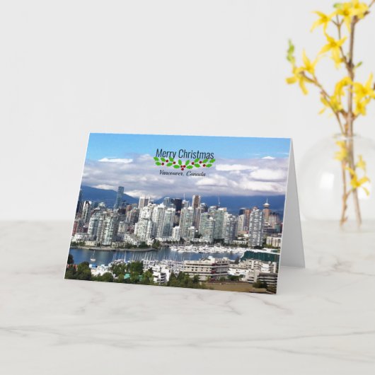 Carte Vancouver Canada Noël (Fleur jaune)