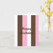 Carte Vanille au chocolat rose (Fleur jaune)