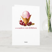 Carte Vanille personnalisée Milkshake Anniversaire pour (Dos)