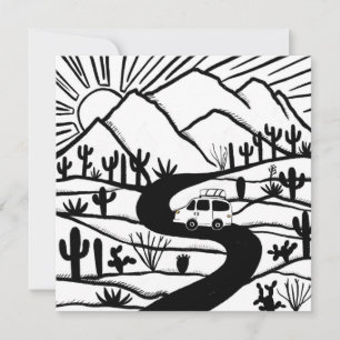 Carte Vanlife Desert Mountain Explorez l'aventure