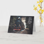 Carte Vapeur Locomotive Train Lover Hill Anniversaire (Fleur jaune)
