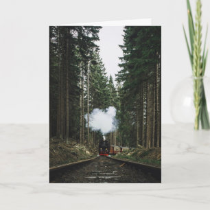 Carte Vapeur Locomotive Vintage Train Lover Anniversaire