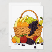 Carte Variété de fruits frais en panier (Devant / Derrière)