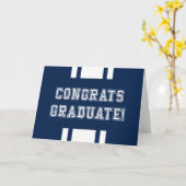 Carte Varsity Félicitations Diplômé Couleur Modifiable (Fleur jaune)