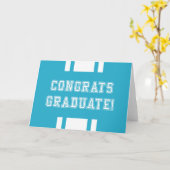 Carte Varsity Félicitations Diplômé Couleurs Modifiables (Fleur jaune)