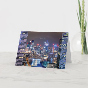 Carte Varsovie, skyline de Pologne,