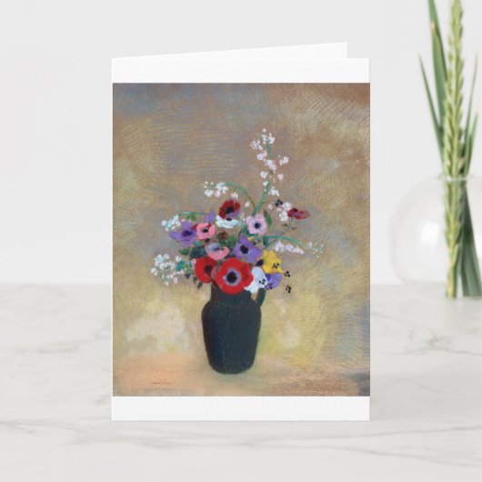 Carte Vase aux fleurs mixtes, Redon (Devant)