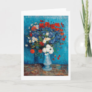 Carte Vase avec Cornflowers et Poppies, Van Gogh
