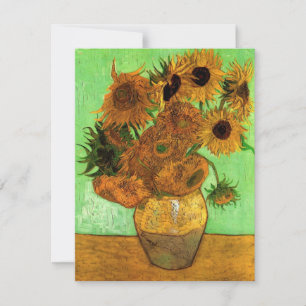 Carte Vase avec douze tournesols par Vincent van Gogh