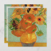 Carte Vase avec douze tournesols, van Gogh (Devant / Derrière)