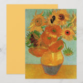 Carte Vase avec douze tournesols, van Gogh (Devant / Derrière)