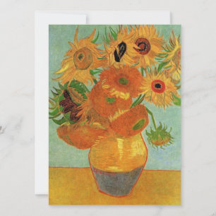 Carte Vase avec douze tournesols, van Gogh