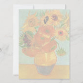Carte Vase avec douze tournesols, van Gogh (Dos)