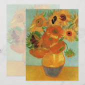 Carte Vase avec douze tournesols, van Gogh (Devant / Derrière)
