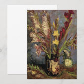 Carte Vase avec Gladioli par Vincent van Gogh (Devant / Derrière)