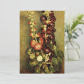 Carte Vase avec Hollyhocks par Vincent van Gogh (Debout devant)