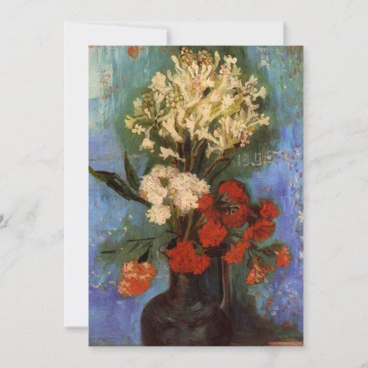 Carte Vase avec oeillets par Vincent van Gogh (Devant)