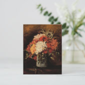 Carte Vase avec oeillets par Vincent van Gogh (Debout devant)