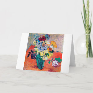 Carte Vase avec Roses et Anémones, Van Gogh