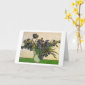 Carte Vase avec Violet Irises Van Gogh (Fleur jaune)