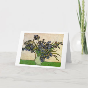 Carte Vase avec Violet Irises Van Gogh