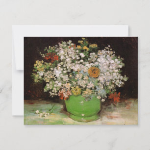 Carte Vase avec Zinnia Flowers par Vincent van Gogh