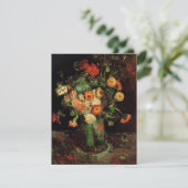 Carte Vase avec Zinnias et Geraniums, Vincent van Gogh (Debout devant)